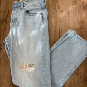 Levi's Sky Blue Straight Leg Jeans